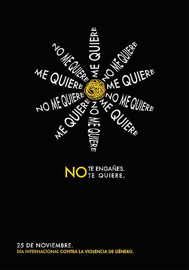 Cartel violencia de genero NUNCA MAS!